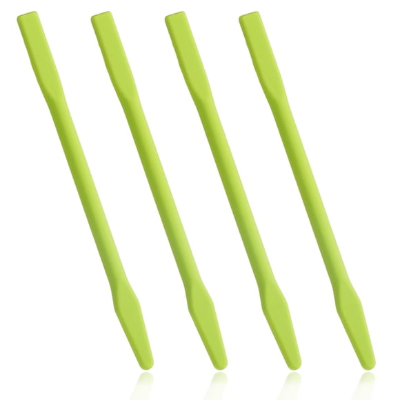 Espátulas de depilación para cejas Larrel, silicona, color verde, 4 unidades