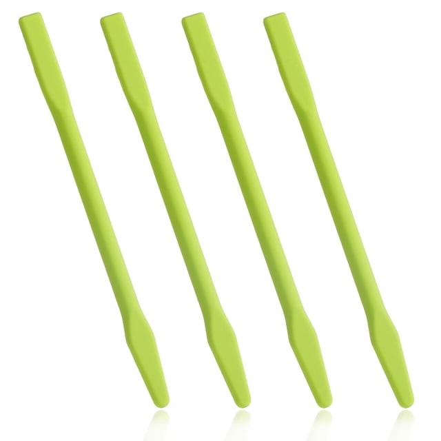 Espátulas de depilación para cejas Larrel, silicona, color verde, 4 unidades