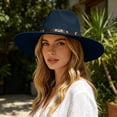 thumbnail image 2 of QWERTY Timeless Fedora Hat Wide Brim Jazz Style Ethnic Design Unisex Western Headwear, 2 of 6