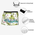 thumbnail image 3 of Yiaed Cartoon Frogs Print Men's Soft Cotton Boxer Shorts Breathable Boxers Underwear Moisture-Wicking Underwear Stretch Boxer Briefs for Man-XX-Large, 3 of 5