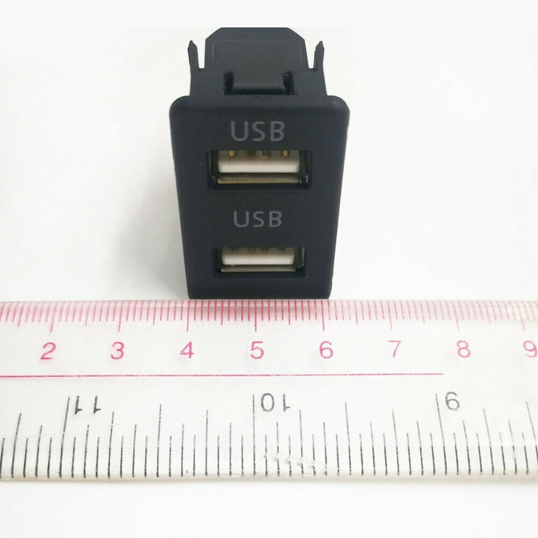 100CM Car Dash Flush Mount USB Port Panel Dual USB Extension Adapter Cable  