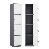 Fesbos Metal Locker for Gym, School, Office, 71" Storage Locker Cabinets for Employees, Adult, Students Steel Lockers Four Tier with 4 Doors