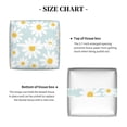 thumbnail image 5 of Lsque Daisies Flowers Printed Tissue Box Cover Holder, Facial Paper Organizer Dispenser,Square with Bottom Belt, PVC Leather Decorative Organizer, 5 of 8