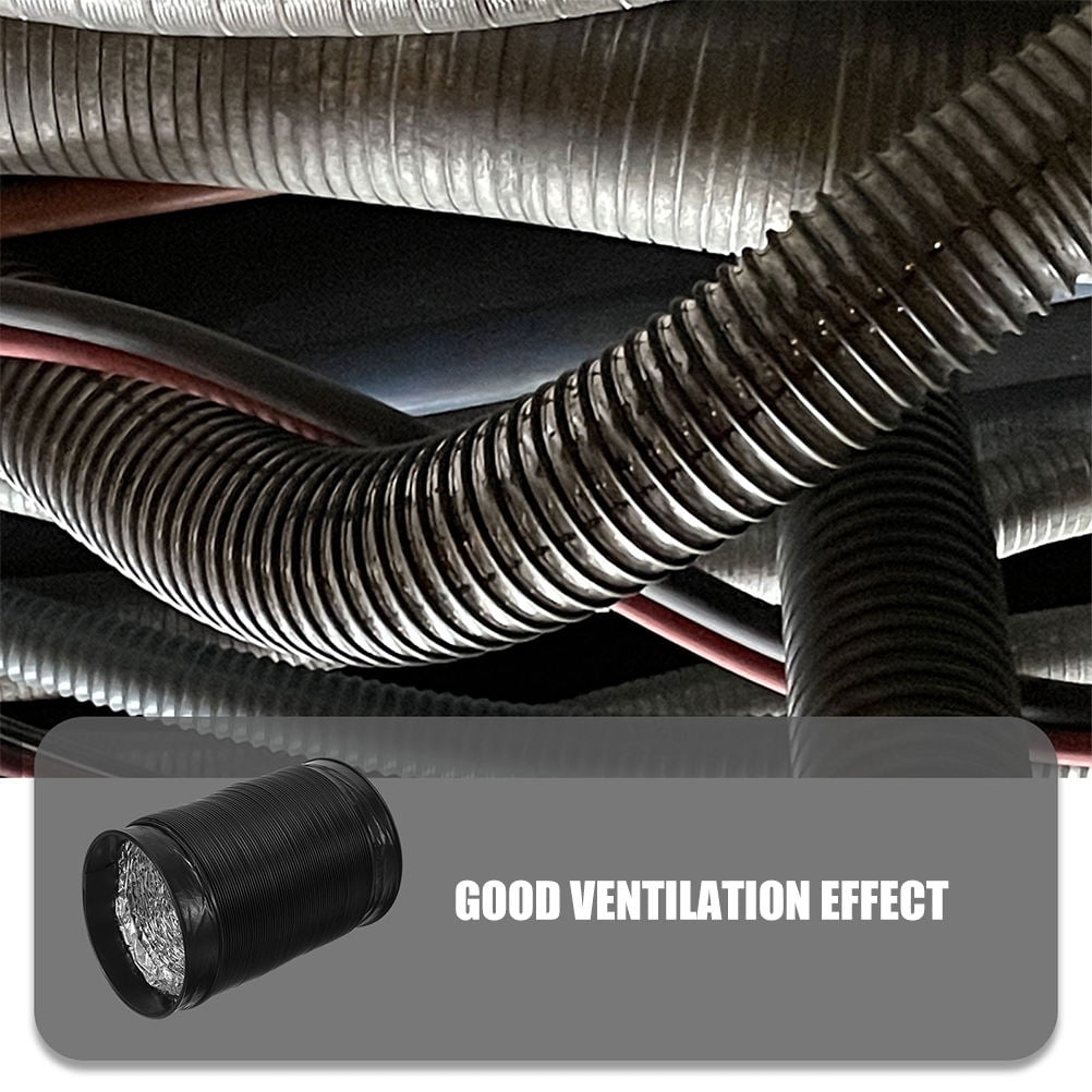 PAMINGONO Flexible Black Aluminum Dryer Vent Hose for Efficient Airflow and Use
