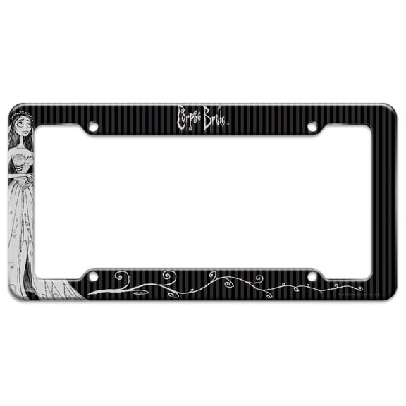 Corpse Bride Logo and Silhouette License Plate Tag Frame