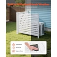 thumbnail image 5 of 48" W x 48" H Vinyl Fence Panels, Air Conditioner Fence, Outdoor Privacy Screens for Trash Can, Pool Equipment Enclosure, Privacy Screen Kit Louvered Panels (2 Panels), 5 of 12