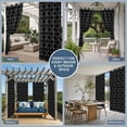 thumbnail image 5 of Black Morocco Outdoor Curtains for Patio Waterproof,Windproof Privacy Curtains with Weighted Bottom,Geometric Leaf Diamond Lattice Abstract Outside Drapes for Picnic Garage Yard 54"x108" 1 Panel, 5 of 8