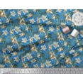 thumbnail image 2 of Soimoi Rayon Fabric Monstera Leaf & Floral Print Sewing Fabric Yard 42 Inch Wide, 2 of 3