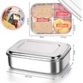 thumbnail image 2 of Lunch Box, Bento Box Kids, Bento Box 1000 Ml Stainless Steel Bento With 3 Compartments, 2 of 4