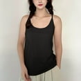 thumbnail image 4 of biudgviw Women's Sleepwear Scoop Neck Sleeveless Pajama Top Backless Camisole Sleep Shirts Oversize Solid Color Casual Pj Tee, 4 of 7