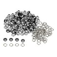 thumbnail image 1 of Kit de 100 Ojales Metal 4.5mm 0.18 Ojal Herramienta para Zapatos Ropa Cinturón Bolso Bricolaje Negro, 1 of 7