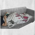 thumbnail image 6 of Saying Soft Flannel Fleece Throw Blanket, Funky Cartoon Illustration of Tiny Crab Couple with Be Mine Message, Cozy Plush for Indoor and Outdoor Use, 50" x 70", Magenta Pale Pink Black, by Ambesonne, 6 of 6