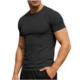thumbnail image 5 of Ceisia Men's Big & Tall Compression Short Sleeve T Shirt Quick Dry Breathable Athletic Workout Gym Top Black XXXXL Gifts for Father, 5 of 5