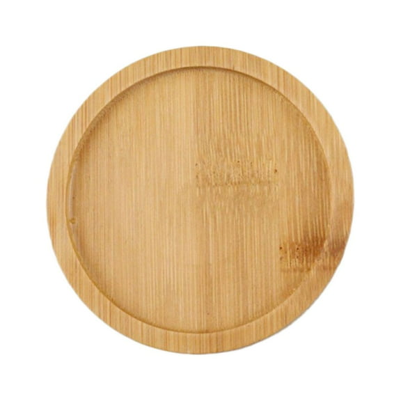 6Pcs Wooden Pot Tray Round Saucer Bonsai Saucer Wooden Cup Coaster for Indoor Outdoor Use