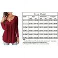 thumbnail image 4 of Traleubie Womens Plus Size Tunic Tops Short Sleeve Casual Floral Henley Shirts M-4XL, 4 of 9