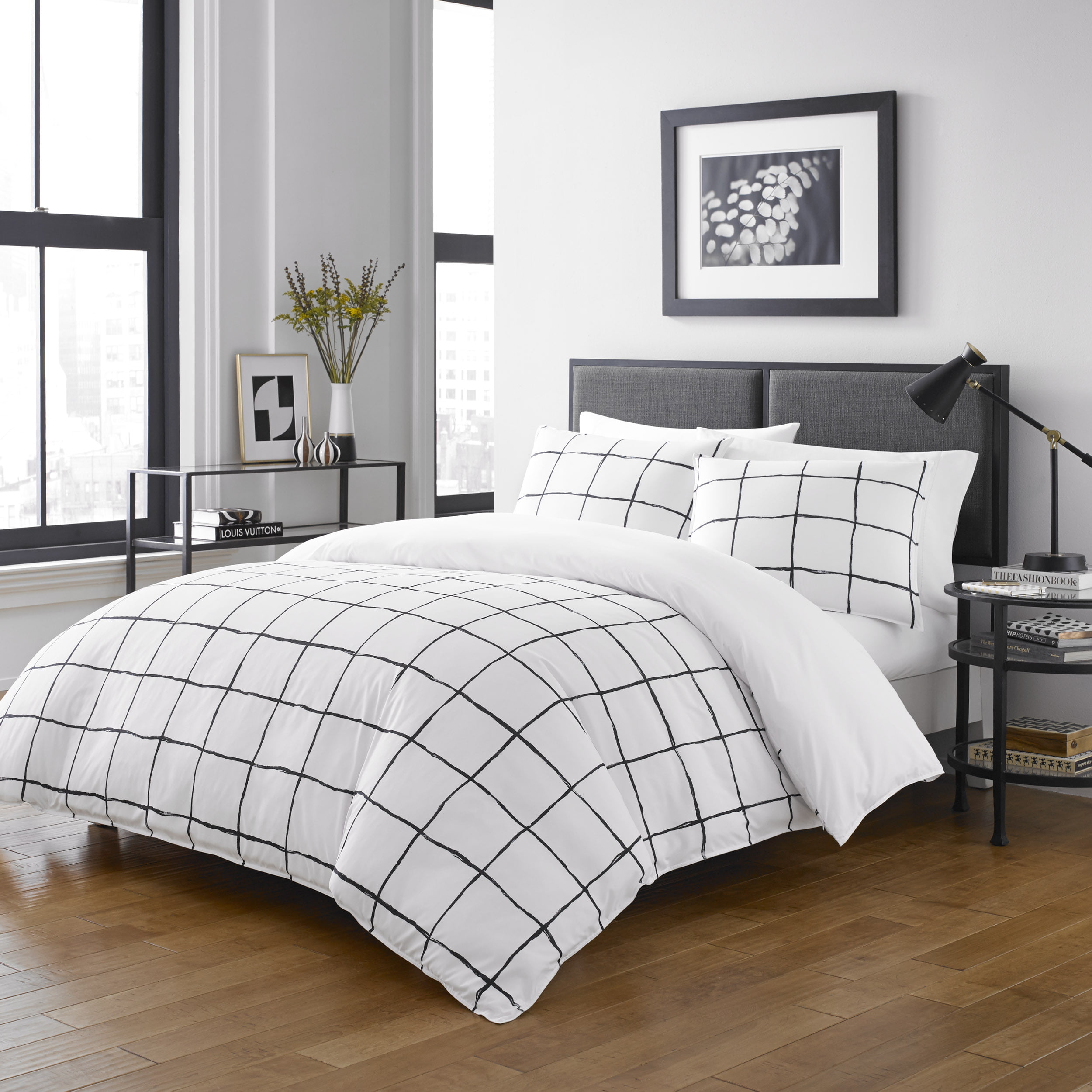 Comforter sets gray black with logo white full louis vuitton