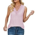 thumbnail image 1 of Économies d'Été KIHOUT Hauts d'Été pour Femmes, Hauts Mode pour Femmes à Manches Courtes à Col en V, Uniforme de Travail, Blouse à Imprimé avec Poche, Hauts (Rose G), 1 of 5