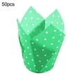 thumbnail image 2 of 50Pcs Cake Cup Dots Pattern Non-sticky Baking Tools Tulip Shape Colorful Cupcake Liner for Muffin, 2 of 9