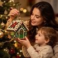thumbnail image 4 of DIY Christmas Candy House Ornaments Gingerbread House Kit Tabletop Decor Holiday Art Craft Gift for Adults, 4 of 9