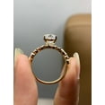 thumbnail image 6 of SOLITAIRE JEWELS 2Ct Oval cut Moissanite diamond Engagement Ring Set in 10k 14k 18k Solid Gold with Half Eternity Marquise Cut Womens Wedding Band, 6 of 8