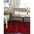 thumbnail image 7 of Unique Loom Trellis Frieze Collection Area Rug - Geometric (3' 3" x 5' 3" Rectangle Red/Ivory), 7 of 7