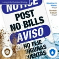 thumbnail image 4 of Post No Bills Bilingual Sign, OSHA Notice Sign, 24x36 Corrugated Plastic, 4 of 7