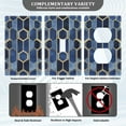 thumbnail image 3 of Yayeee Blank Wall Plate Cover 1-Gang 4.5"x2.7" Home Unused Decorative Outlet, Blue Hexagon Pattern, 3 of 7