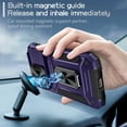 thumbnail image 2 of for iPhone 12 Pro Case Heavy Duty with Camera Cover, Build in Kickstand & Magnetic Car, Military Grade Armor Protection Cover,Sturdy Rugged Shockproof Case For iPhone 12 Pro, Purple, 2 of 10