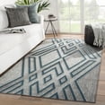 thumbnail image 1 of Nikki Chu  Tasma Grey/Blue Indoor/Outdoor Geometric Area Rug, 1 of 1
