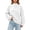 White, variant on Enjoytime Fall Sweatshirts for Women Long Sleeve Solid Color Pullover Tops Winter Comfy Casual Mock Neck Sweatshirt