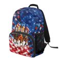thumbnail image 2 of POLERO 17 Inch Bookbag for Men, Polyester Fabric Lightweight Waterproof Backpack, Horse Star, 2 of 10