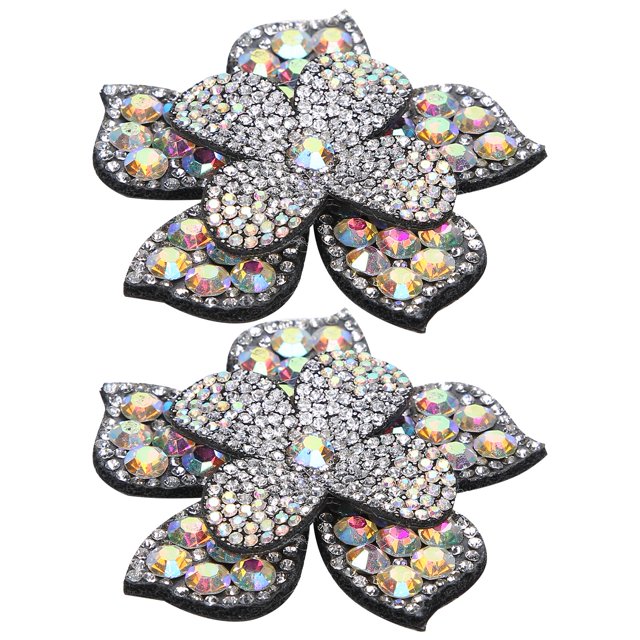 Apliques de diamantes de cristal, 2 piezas de parches de diamantes de cristal, accesorios de bricolaje, parches de tela de diamantes de cristal de alto rendimiento