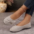 thumbnail image 5 of Willtoo Womens Bow Decor Flats Ballet Shoes Round Toe Slip On Loafers Soft Comfort Lightweight Casual Non Slip Walking Shoes, 5 of 6
