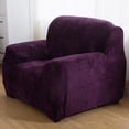 thumbnail image 3 of CJC 1/2/3/4 Seater Couch Sofa Slipcover Protector Velvet Stretch Plush Thick Sofa Covers, 3 of 11