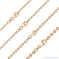 thumbnail image 1 of 4mm Moon-Cut Ball Bead Link Chain Necklace in .925 Sterling Silver w/ 14k Rose Gold, 1 of 2