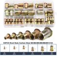 thumbnail image 2 of 93pcs Tuercas de remache de acero al carbono M3 / 4/5/6 / 8/10 Tuercas de remache de cabeza plana Conjunto de nueces Insertar revestimiento conjunto surtido, 2 of 7