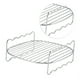 thumbnail image 4 of Brochetas de Barbacoa de Acero inoxidable de Doble Capa Bandeja para Hornear Freidora Al Aire Libre BBQ Roaster Rotisserie Sobre 304 Silver de Acero inoxidable 1 Paquete, 4 of 7