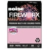 Boise FIREWORX Premium Multi-Use Colored - Powder pink - Letter A Size (8.5 in x 11 in) - 75 g/m�� - 20 lbs - 500 sheet(s) plain paper (pack of 10)
