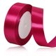 thumbnail image 1 of Cinta de satén de color rosa oscuro de color sólido, 1 pulgada x 25 yardas, cinta de satén de tela para envolver regalos, manualidades, lazos para el cabello, hacer coronas, decoración de bodas, fiest, 1 of 1