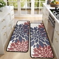 thumbnail image 4 of Kitchen Rugs Sets Of 2,Red and Blue Pioneer Flower Pattern Anti Fatigue Kitchen Mat Rugs Non Slip Washable,Decorative Kitchen Floor Mats for Kitchen,Sink,Laundry,17"x47"+17"x47", 4 of 5