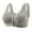 Light Gray, variant on Lace Bras for Women Front Closure No Underwire Comfort Senior Wireless Snap Closing Bra Light Pink M