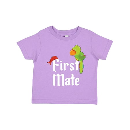 

Inktastic First Mate Pirate with Parrot and Bandanna Gift Toddler Boy or Toddler Girl T-Shirt