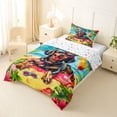 thumbnail image 2 of Homewish Vacation Dachshund Animal Twin Comforter Sets,Summer Beach Bedding Set,Multicolor,Colorful Stars Reversible,2pcs,1 Comforter and 1 Pillowcase, 2 of 7