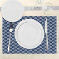 thumbnail image 3 of Ambesonne Navy Blue Place Mats Set of 4, Daisy Like Flowers, Standard Size, Navy Blue and White, 3 of 6