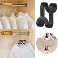 thumbnail image 2 of SHAR Black Mini Waterfall Hanger Hooks - Set of 20, 2 of 5