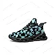 thumbnail image 1 of Zapatillas deportivas planas con estampado de mariposas para hombre y mujer, deportivas de alta calidad con cordones, de malla, hechas a medida, color negro, 1 of 6