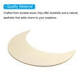 thumbnail image 4 of Uxcell 10"x3.7" Wooden Moon, 5 Pack Unfinished Wood Moon Blank Wooden Cutouts Ornaments Natural Wood Pieces, 4 of 5