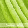 thumbnail image 4 of REGALWOVEN 1 Pcs Home Warm Soft Microplush Fleece Solid Throw Blanket Yellow Green 78" x 90", 4 of 8