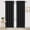 Black, variant on Amay Room Darkening Rod Pocket Curtain Panel Draperies Brown 52 Inch Wide by 54 Inch Long-1 Panel