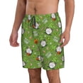 thumbnail image 2 of KLL Halloween Monster Gnome Men's Casual Summer Beach Shorts Hawaiian Shorts with Pockets-Medium, 2 of 5